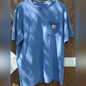 Carhartt Original Fit Blue One Pocket T Shirt Mens M